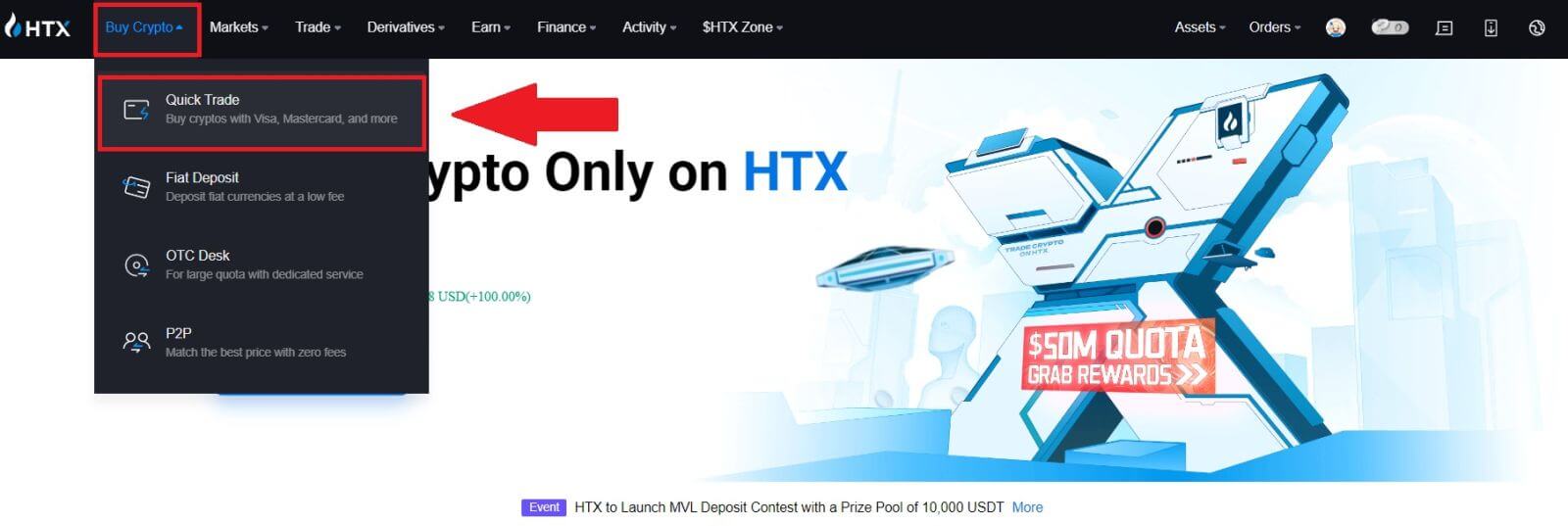 Come acquistare criptovalute su HTX Come acquistare criptovalute su HTX