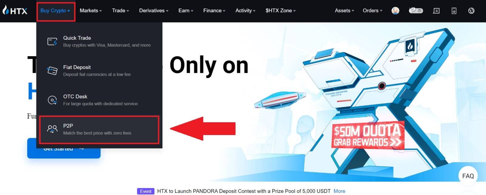 Cara Mendeposit dan Berdagang Kripto dalam HTX Cara Mendeposit dan Berdagang Kripto dalam HTX