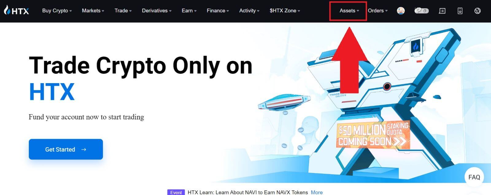 Cara Mendeposit dan Berdagang Kripto dalam HTX Cara Mendeposit dan Berdagang Kripto dalam HTX