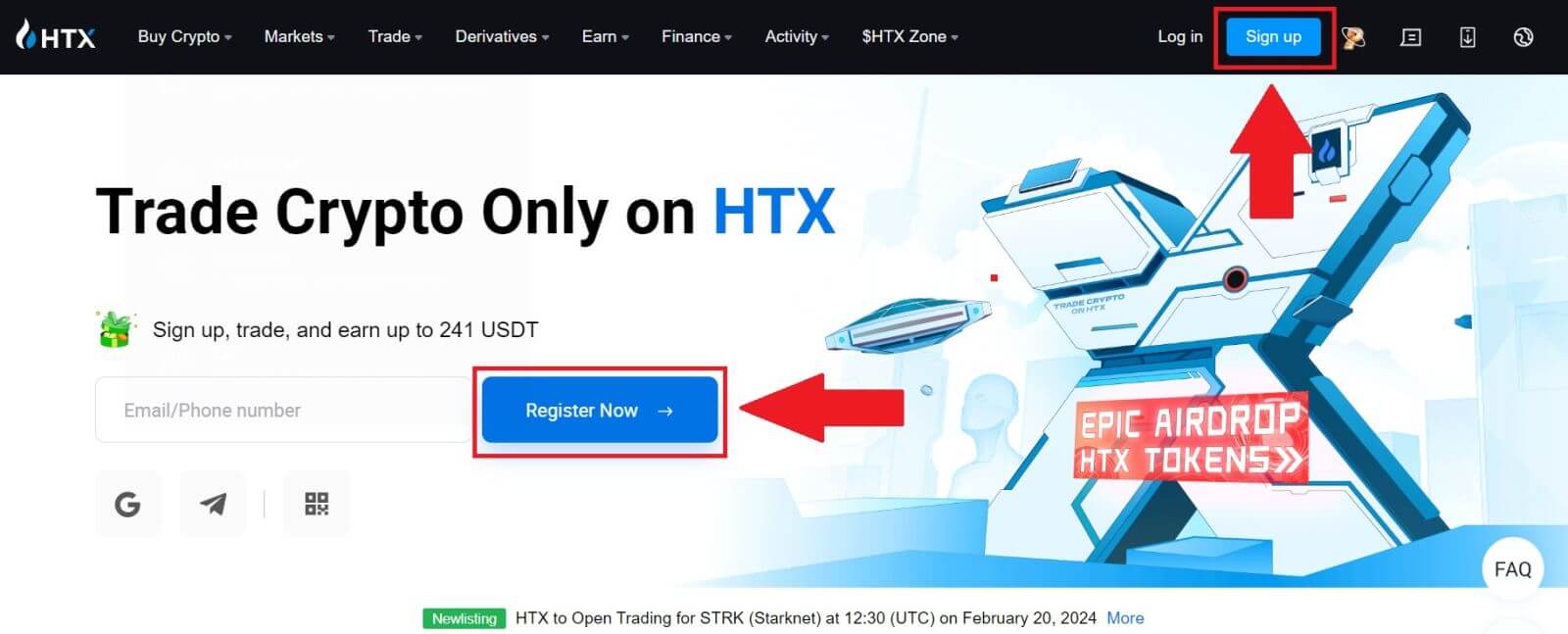 如何在 HTX 上注册 如何在 HTX 上注册