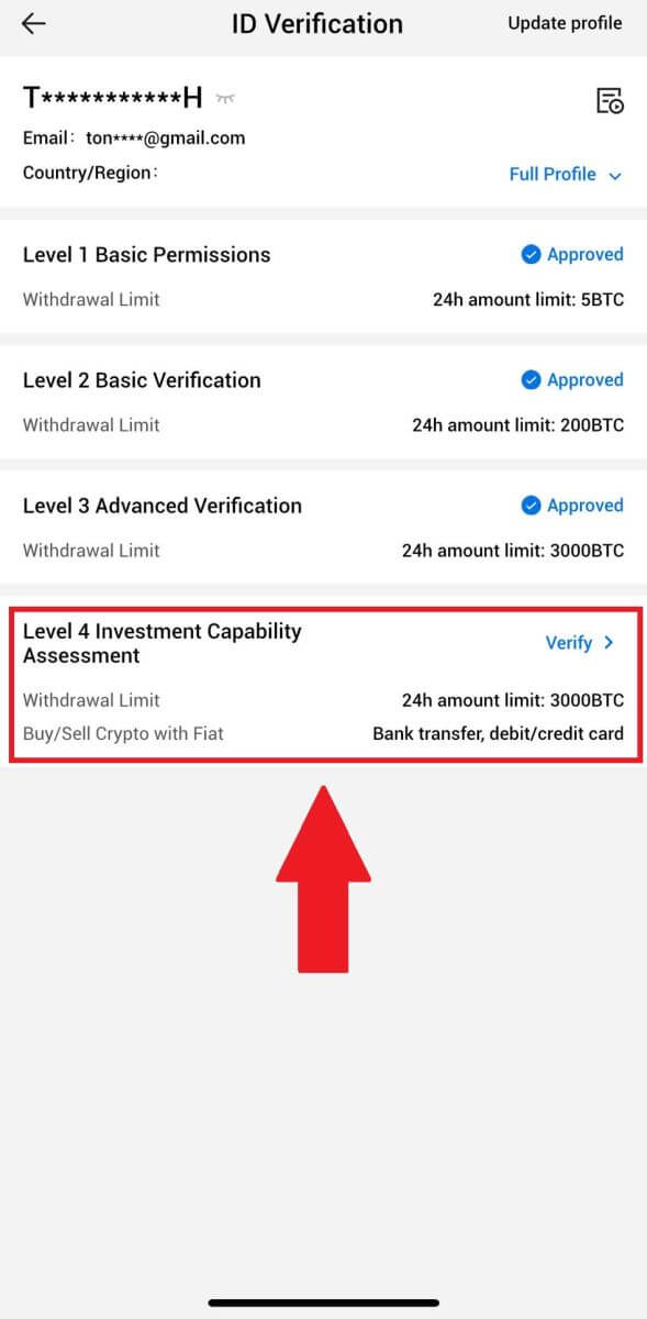 Account verifiëren op HTX Account verifiëren op HTX
