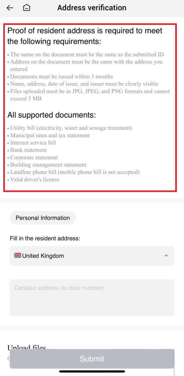 Account verifiëren op HTX Account verifiëren op HTX