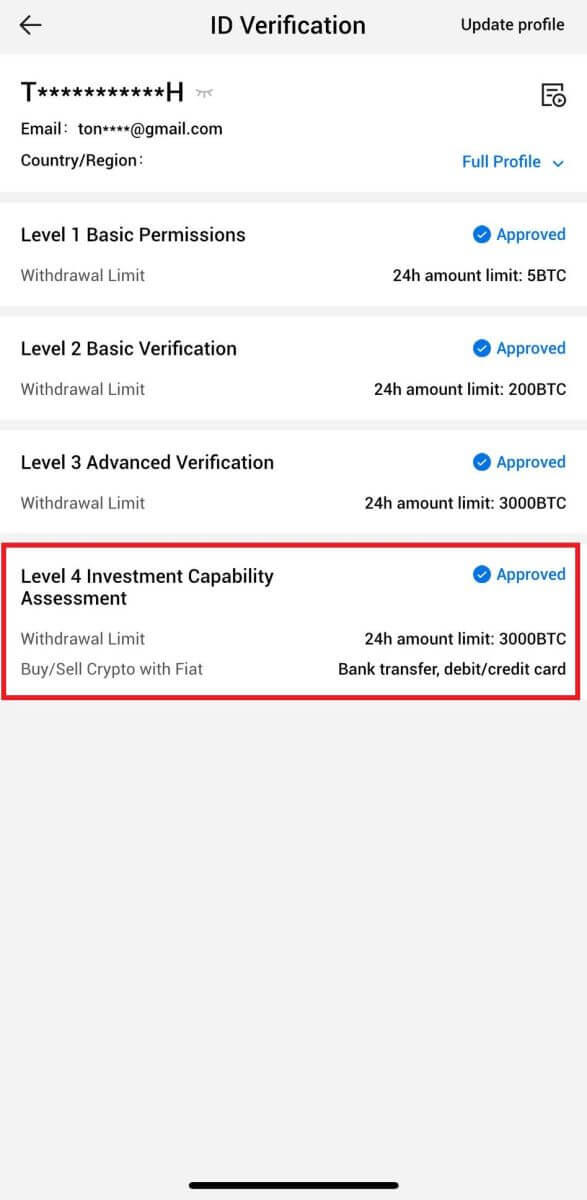 Account verifiëren op HTX Account verifiëren op HTX